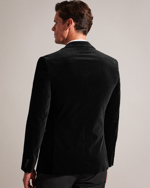 EDWARDJ-Jackets-Add a luxurious twist to your look with the EDWARDJ velvet blazer. Crafted from pure cotton, its slim fit and peaked lapels exude a refined yet bold style. Velvet blazer Peaked lapels Pure cotton Slim fit Button fastening Fully lined- Ted Baker Romania